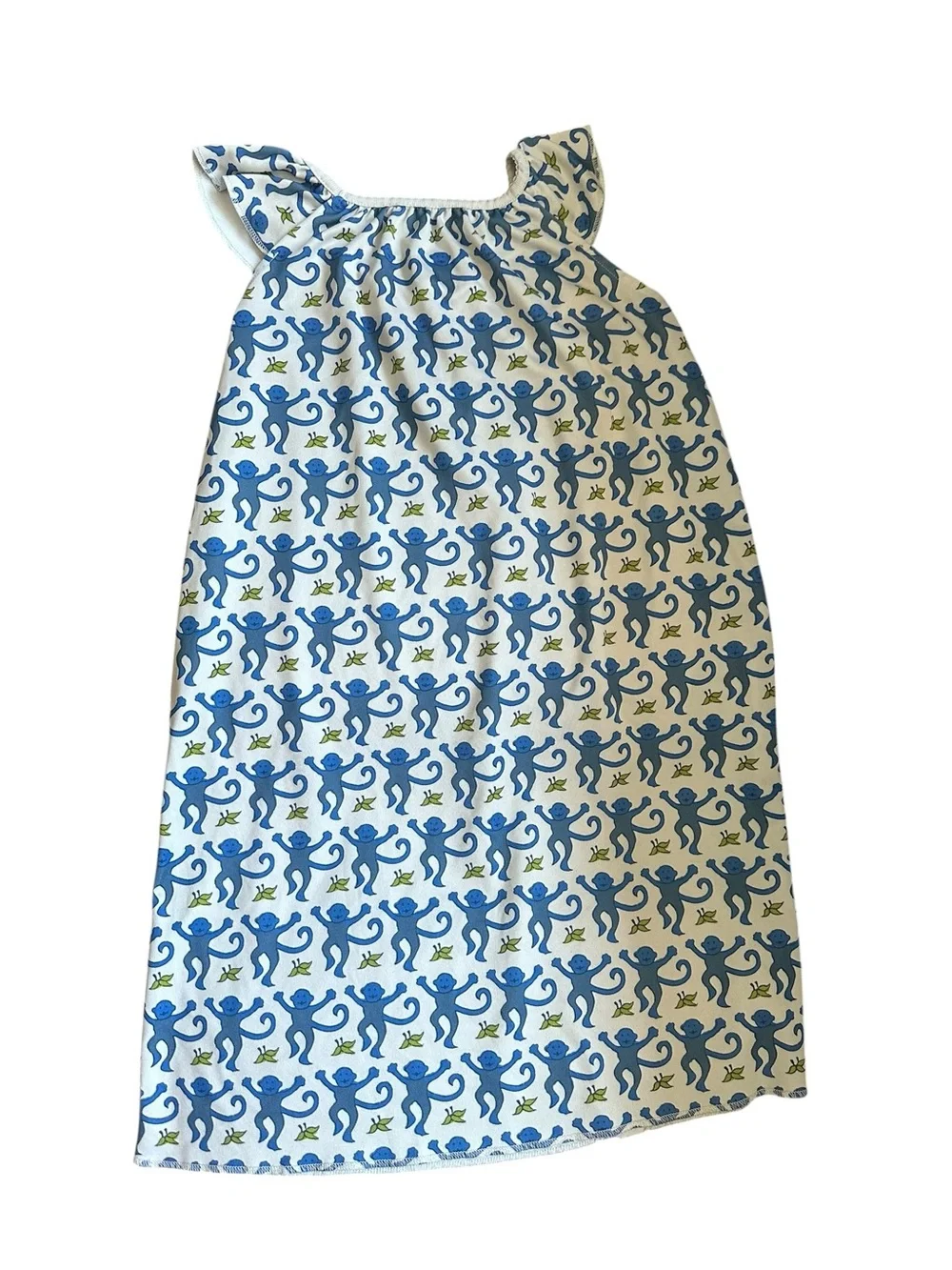 Roller Rabbit Blue Monkey Marina Dress Blue White Youth Size 8